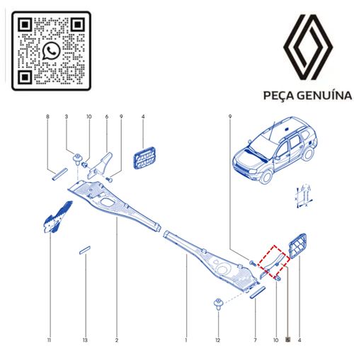 RN 20006R 668220006R ACABAMENTO ESQ. DA CHURRASQUERIA DO LIMPADAR DUSTER 3